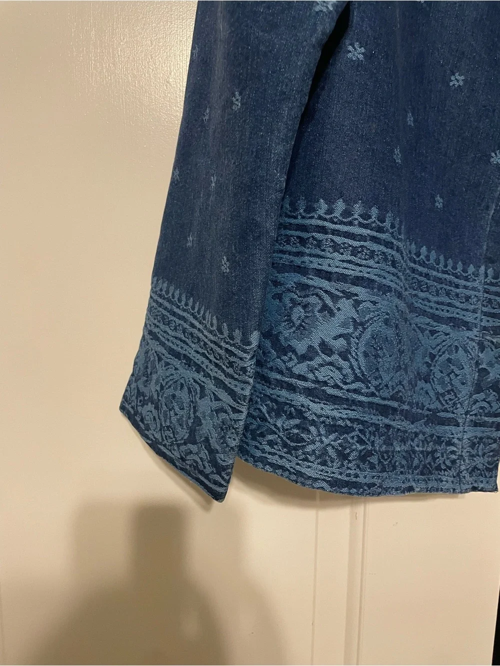 Gotcha Covered Vintage Denim Embroidered Blazer Jacket Women’s L